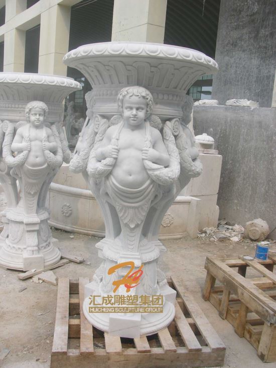 石雕花盆